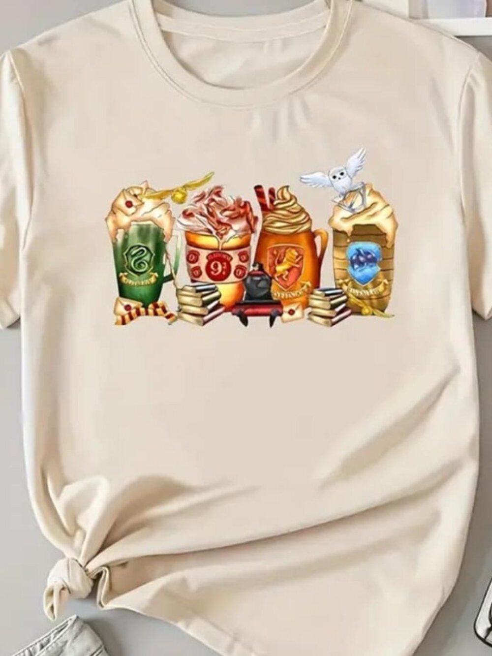 Harry Potter "Coffee Drinks" Graphic Tee- Unisex- Size Small